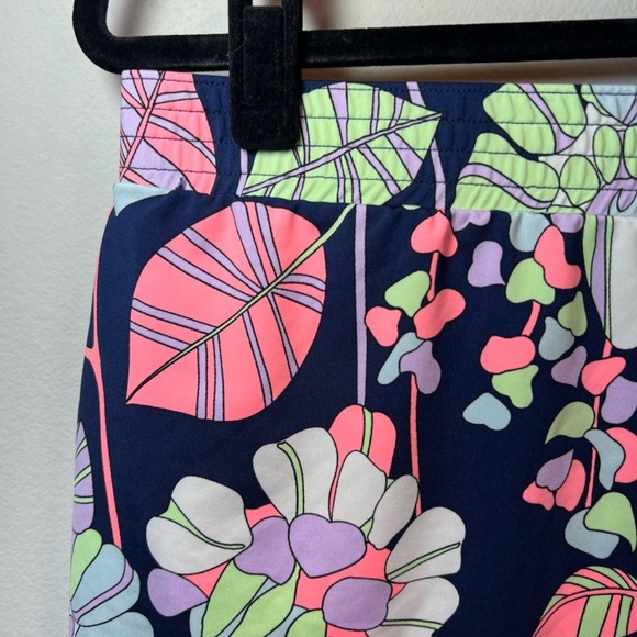 Carve Designs Floral Zelda Shorts Brigitte Navy Lined Swim Resort Women's Large - Picture 2 of 12